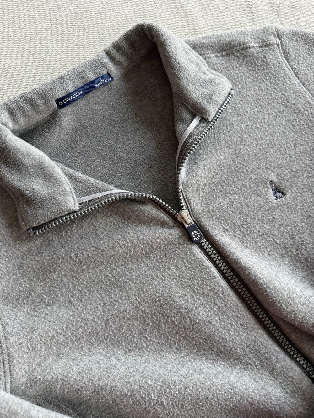 B. Draddy Bradbury Full-Zip Fleece Golf Jacket Mens Size Large Embroidered Logo
